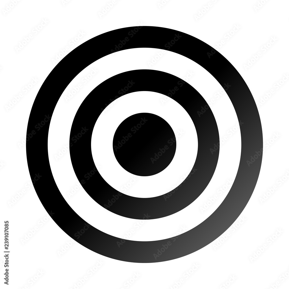 Target sign - black gradient transparent, isolated - vector Target sign - black gradient transparent, isolated - vector