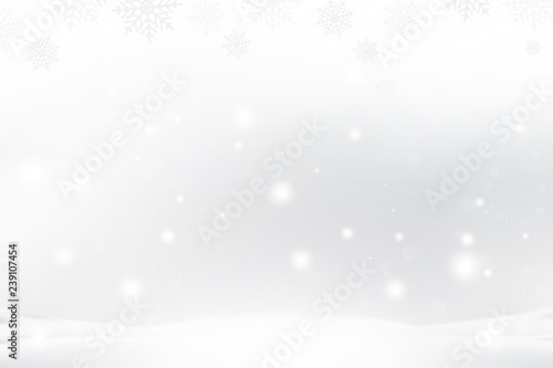 Christmas and New Year background with snowflakes and light effects on a blue background. Flat vector illustration EPS10 © vadish
