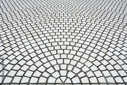 stone mosaic floor texture, stone pavement flooring in semicircle pattern