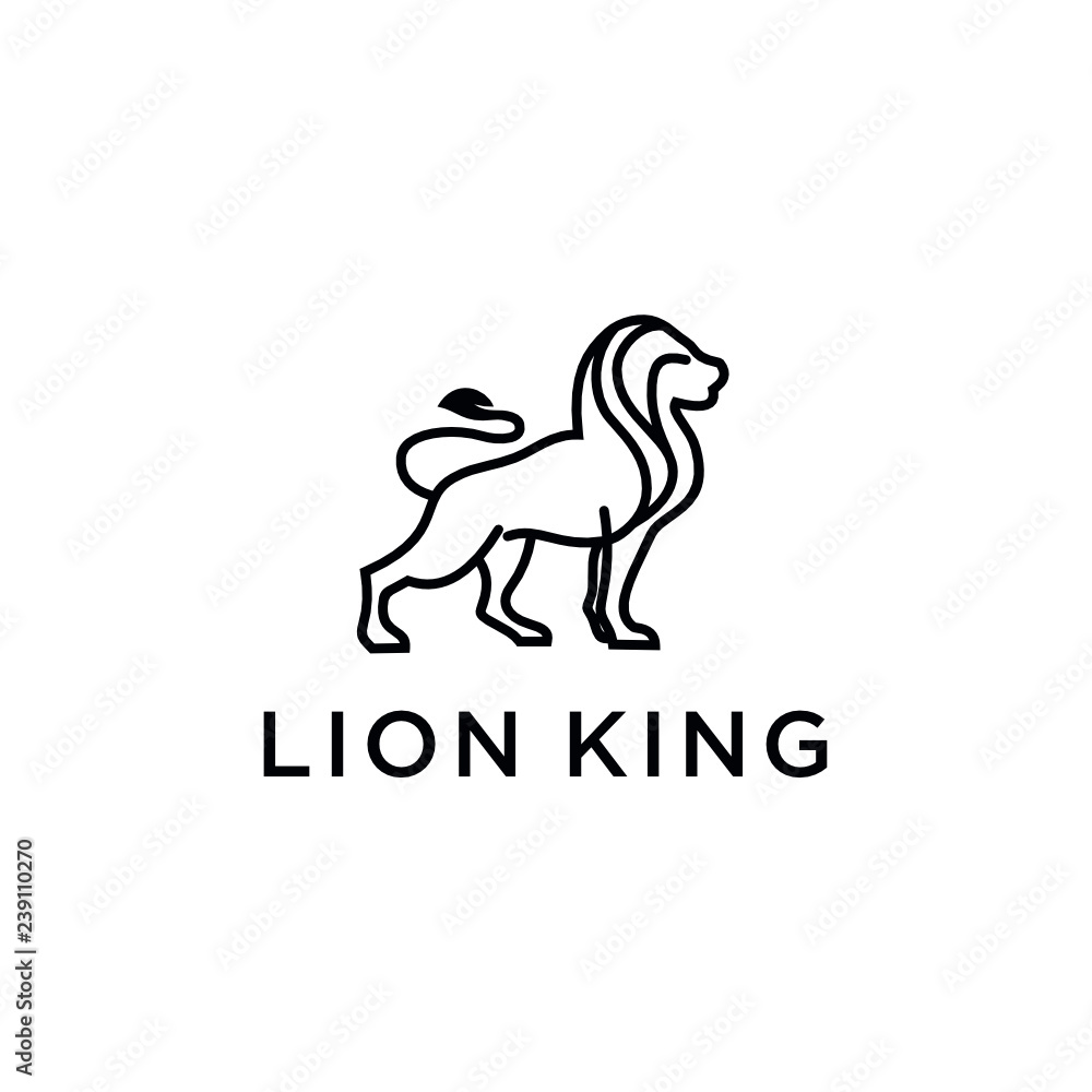 Royal Lion King logo design inspiration - Vector Royal Lion King logo design inspiration - Vector