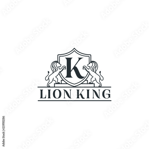 Royal Lion King logo design inspiration - Vector