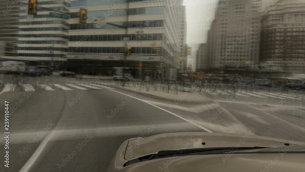 Drivelapse of car moving during the day on Broad Street in Philadelphia city timelapse hyperlapse Drivelapse of car moving during the day on Broad Street in Philadelphia city timelapse hyperlapse