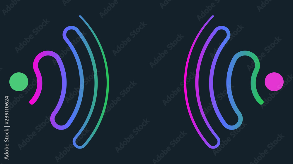 Sonar wave conceptual abstract background Sonar wave conceptual abstract background