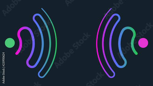 Sonar wave conceptual abstract background