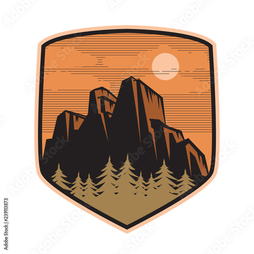 Mountain logo, icon or symbol