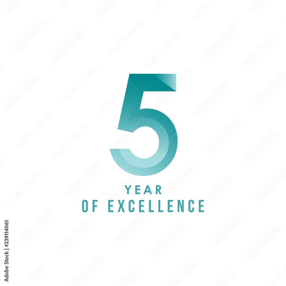 5 Year of Excellence Vector Template Design Illustration 5 Year of Excellence Vector Template Design Illustration