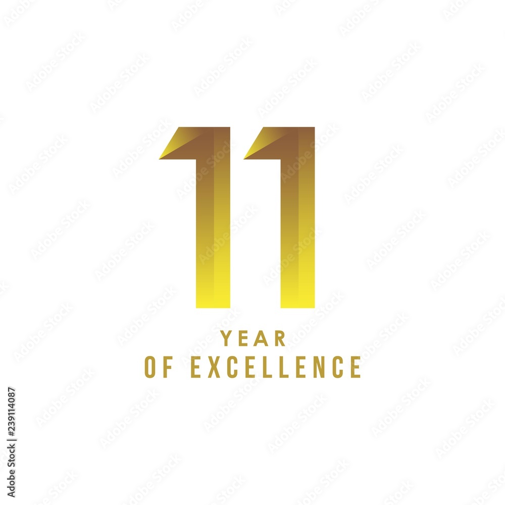 11 Year of Excellence Vector Template Design Illustration 11 Year of Excellence Vector Template Design Illustration