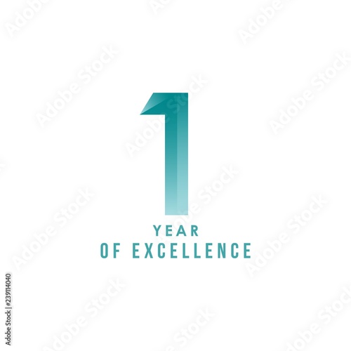 1 Year of Excellence Vector Template Design Illustration Free Download 1 Year of Excellence Vector Template Design Illustration - GFXLoad