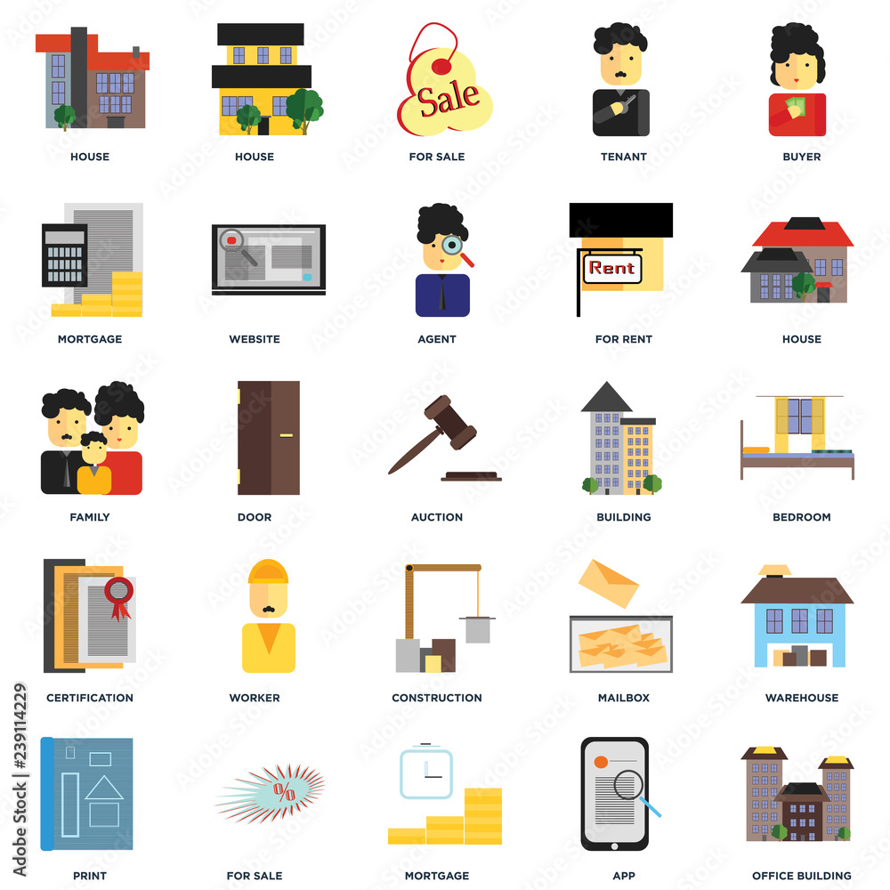 Set Of 25 icons such as Office building, App, Mortgage, For sale, print, House, Building, Construction, Certification, House icon Set Of 25 icons such as Office building, App, Mortgage, For sale, print, House, Building, Construction, Certification, House icon