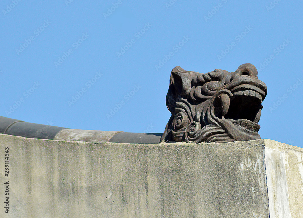 Obraz premium Stylised ancient Korean lion sculpture