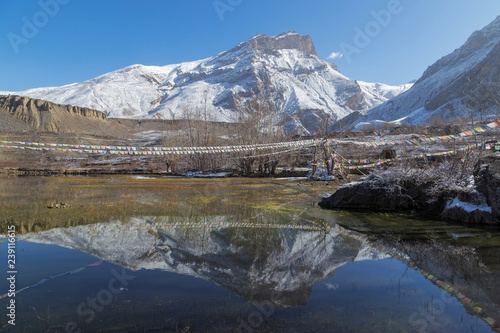 Landscape of Muktinath village in lower Mustang District, Nepal