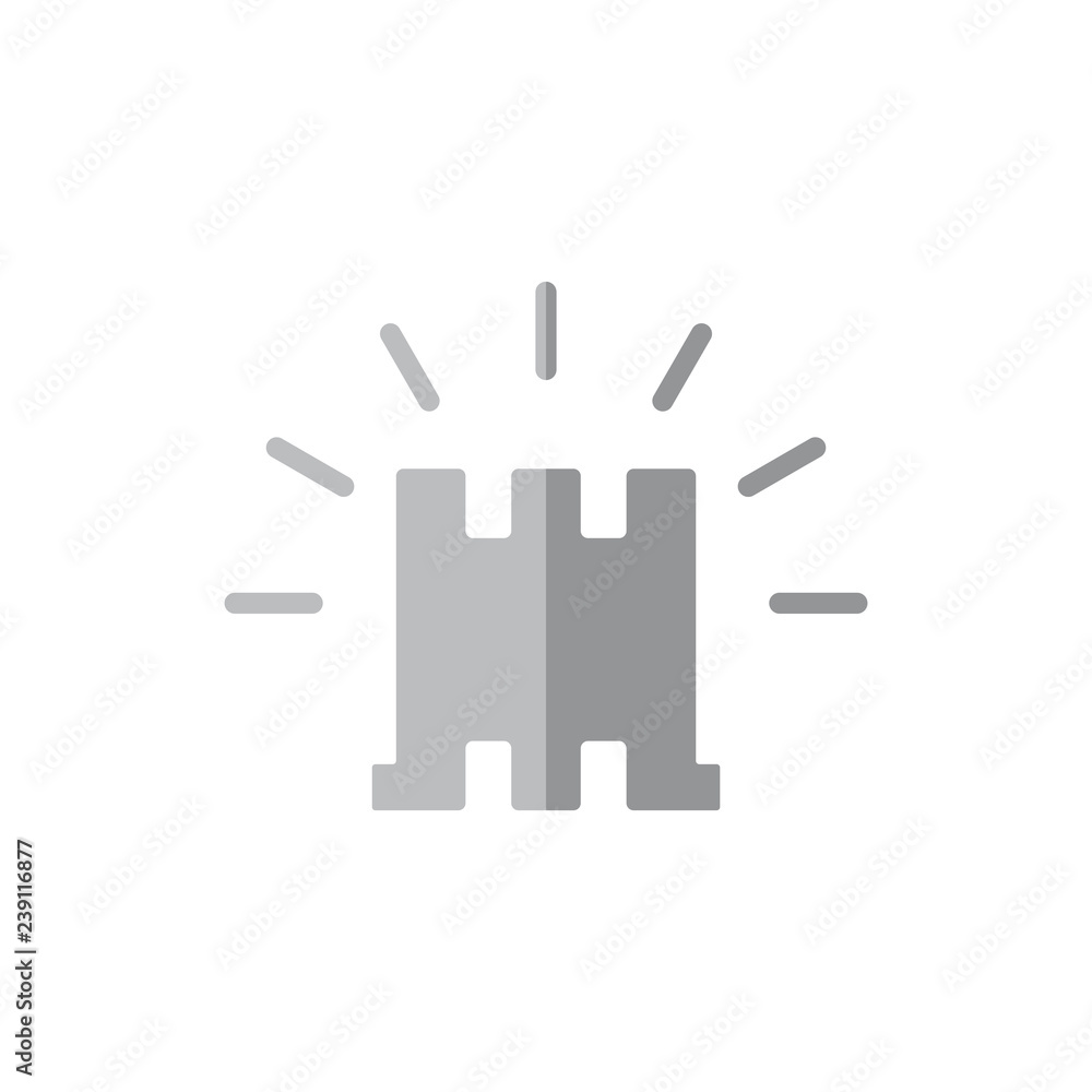 Obraz premium shine castle symbol logo vector