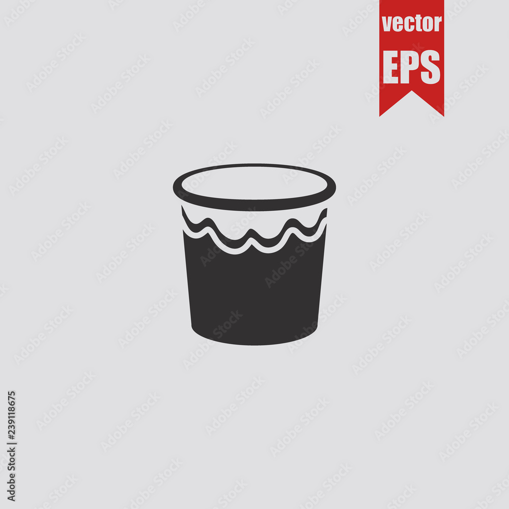 Bucket with paint icon.Vector illustration. Bucket with paint icon.Vector illustration.