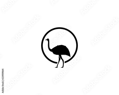 ostrich logo vector illustration template
