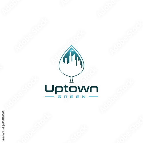 Vector Green House properties logo design template