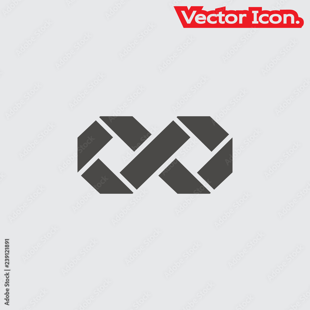 Infinity icon isolated sign symbol and flat style for app, web and digital design. Vector illustration. Infinity icon isolated sign symbol and flat style for app, web and digital design. Vector illustration.