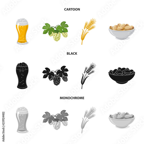 Vector design of pub and bar symbol. Collection of pub and interior stock symbol for web.