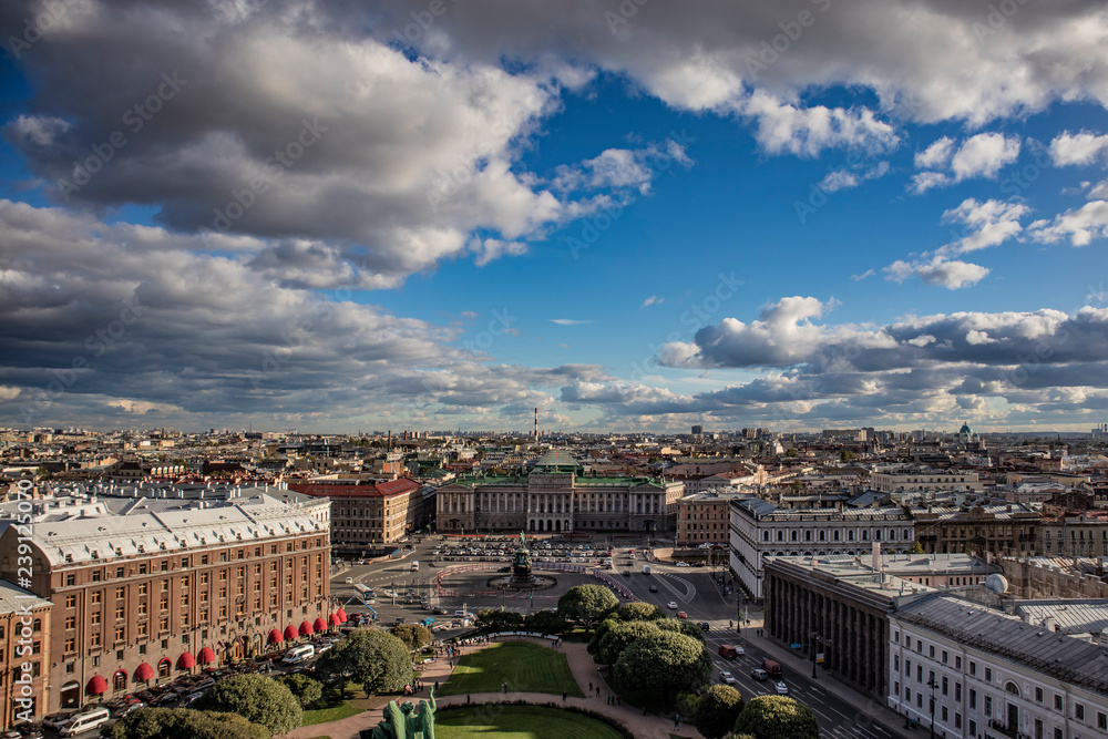 Saint Petersburg's skyline from a high point of view