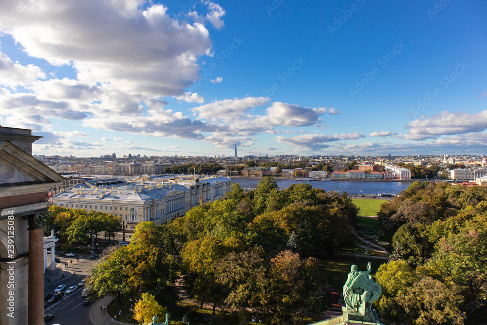 Saint Petersburg's skyline from a high point of view