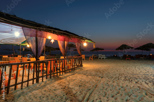 Night party on the beach cafe in GOA, India