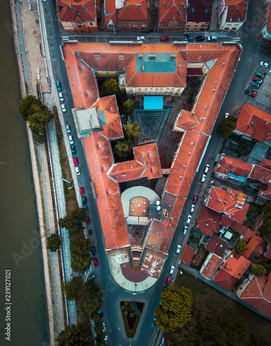 City of Nis University building aerial view in Serbia photo