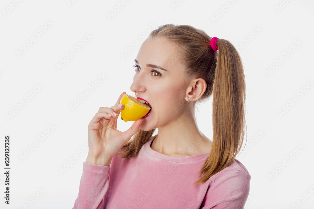 girl with lemon girl with lemon