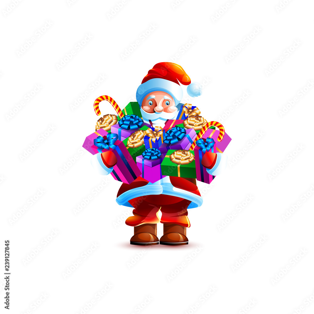 Illustration isolated character santa Illustration isolated character santa