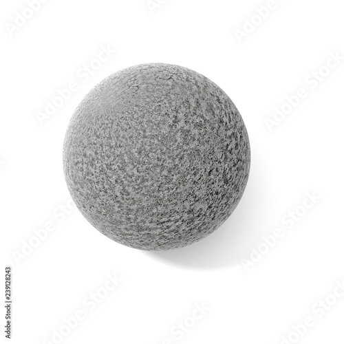 3d rendering of stone bowl isolated