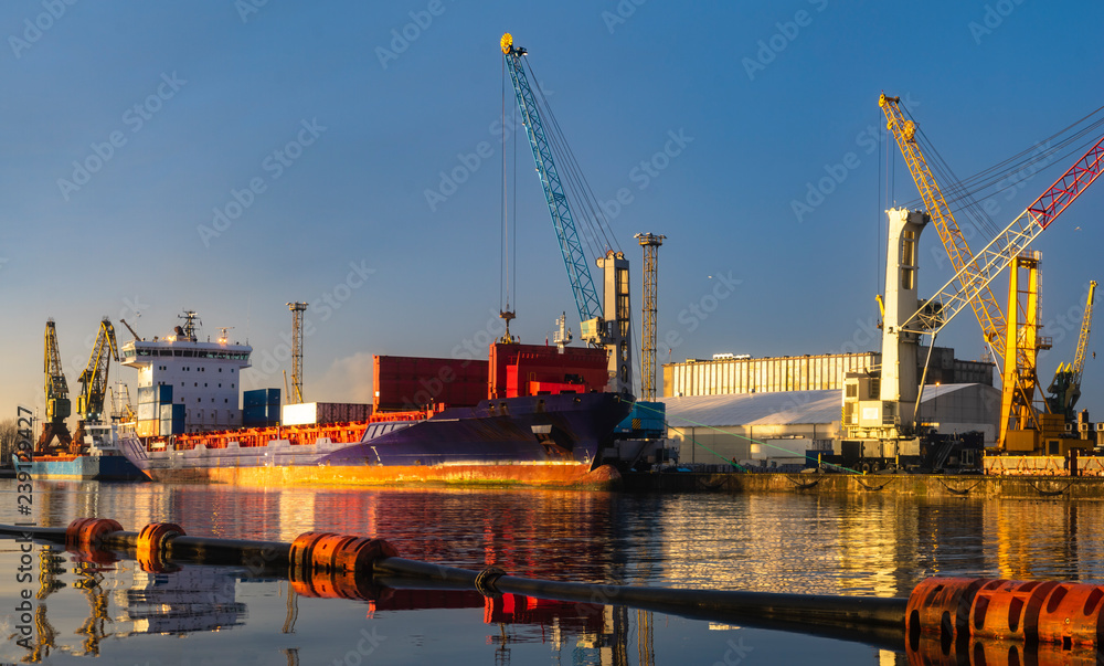 ship in the sea port ship in the sea port