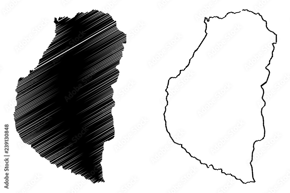 Entre Rios (Region of Argentina, Argentine Republic, Provinces of Argentina) map vector illustration, scribble sketch Entre Ríos Province map