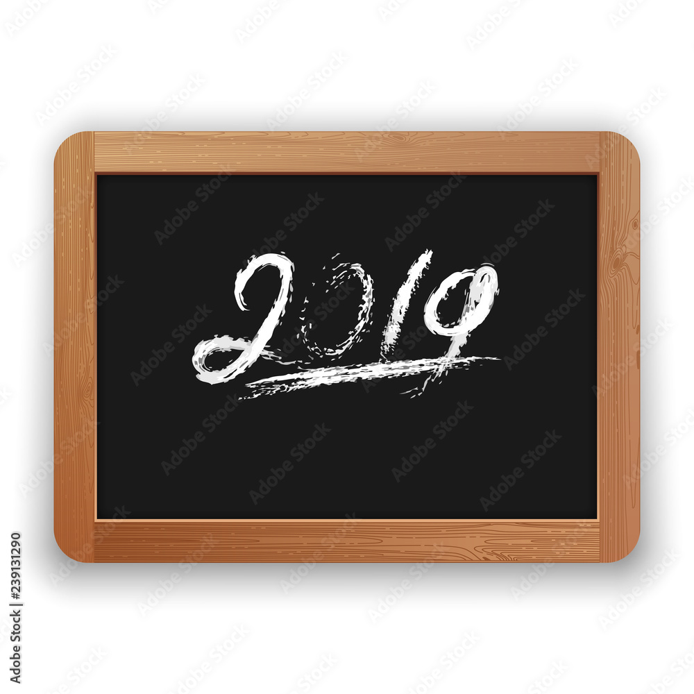 Underline 2019 Chalk Calligraphy on the Blackboard Underline 2019 Chalk Calligraphy on the Blackboard
