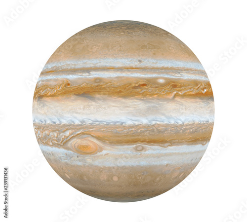 Fototapeta Naklejka Na Ścianę i Meble -  Planet Jupiter Isolated 