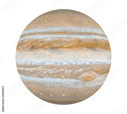 Fototapeta Naklejka Na Ścianę i Meble -  Planet Jupiter Isolated 