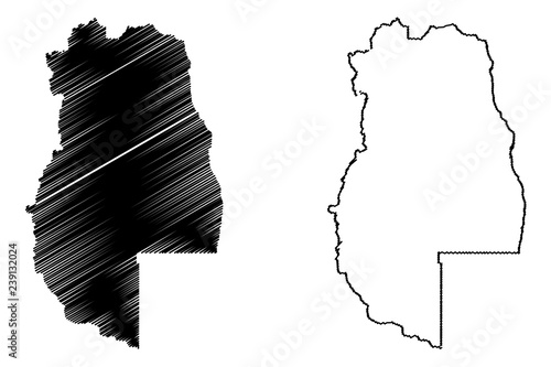 Mendoza (Region of Argentina, Argentine Republic, Provinces of Argentina) map vector illustration, scribble sketch Mendoza Province map