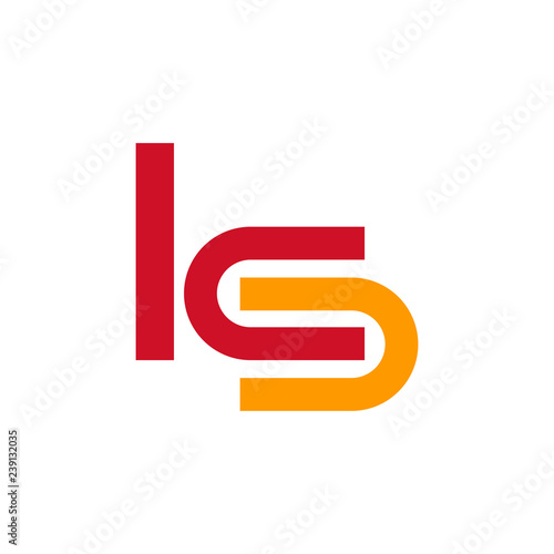 KS, ICS or LCS company logo vector template.
