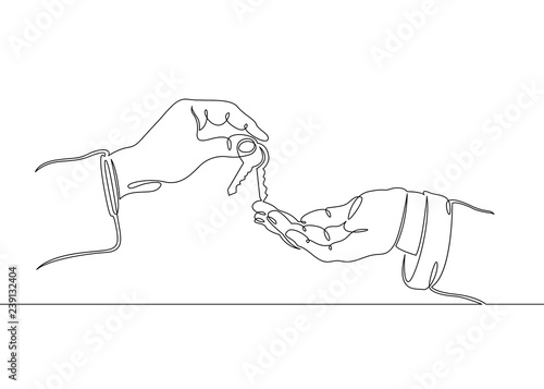  realtor hands symbol keys house