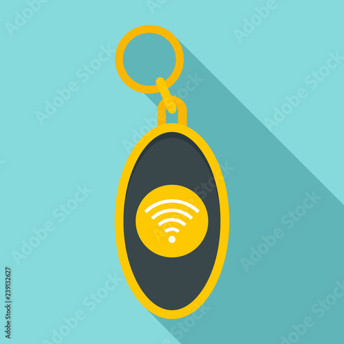 Nfc trinket icon. Flat illustration of nfc trinket vector icon for web design