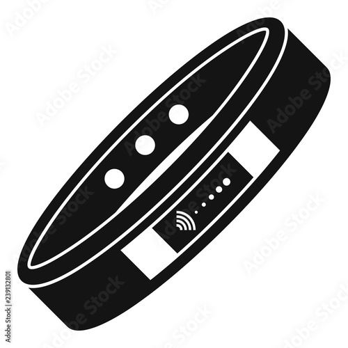 Nfc bracelet icon. Simple illustration of nfc bracelet vector icon for web design isolated on white background