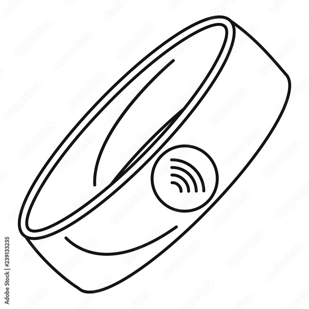Nfc smart bracelet icon. Outline nfc smart bracelet vector icon for web design isolated on white background Nfc smart bracelet icon. Outline nfc smart bracelet vector icon for web design isolated on white background