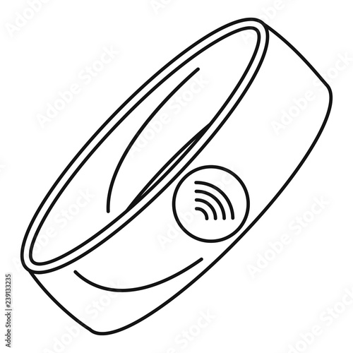 Nfc smart bracelet icon. Outline nfc smart bracelet vector icon for web design isolated on white background