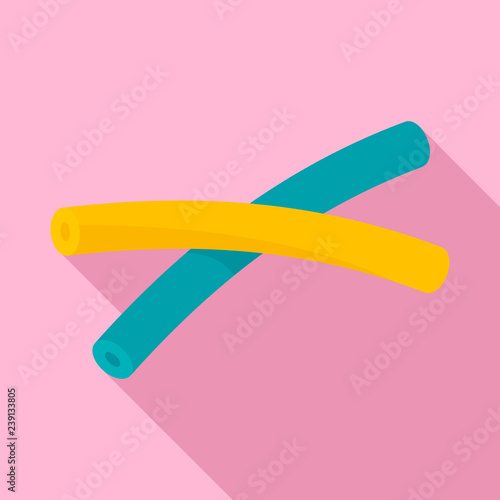 Swim noodle icon. Flat illustration of swim noodle vector icon for web design