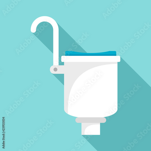 Pool skimmer icon. Flat illustration of pool skimmer vector icon for web design