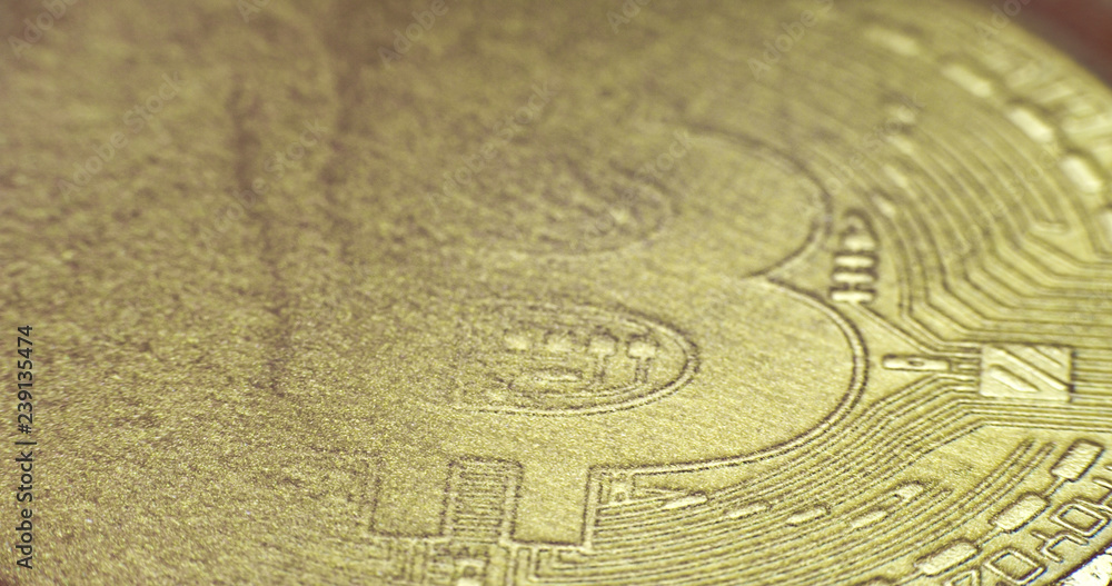 Crypto currency Gold Bitcoin - BTC - Bit Coin in gold paints. Macro.
Crypto currency Gold Bitcoin - BTC - Bit Coin in gold paints. Macro.