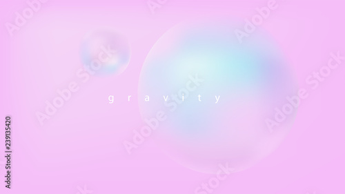 Creative fluid shapes composition wallpaper. Minimal bubbles gradient background. Vector EPS 10