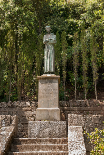 St. Francis of Assisi (San Francisco de Asis) monument in Montserrat Abbey. Spain