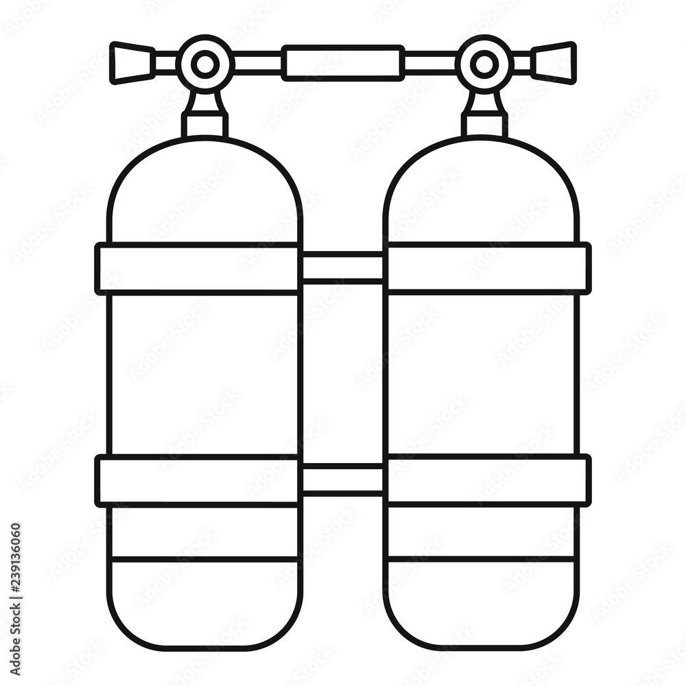 Scuba tank icon. Outline scuba tank vector icon for web design isolated on white background Scuba tank icon. Outline scuba tank vector icon for web design isolated on white background