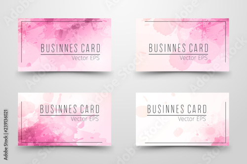 Businnes card with abstract watercolor design.