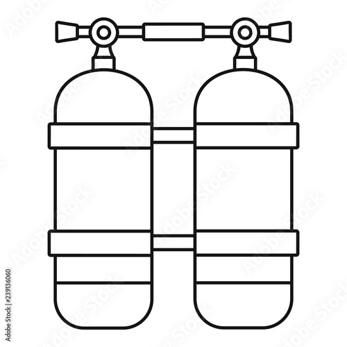Scuba tank icon. Outline scuba tank vector icon for web design isolated on white background