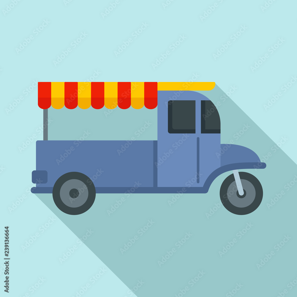 Food bike icon. Flat illustration of food bike vector icon for web design Food bike icon. Flat illustration of food bike vector icon for web design