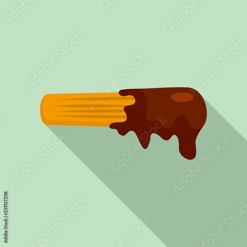 Churro icon. Flat illustration of churro vector icon for web design